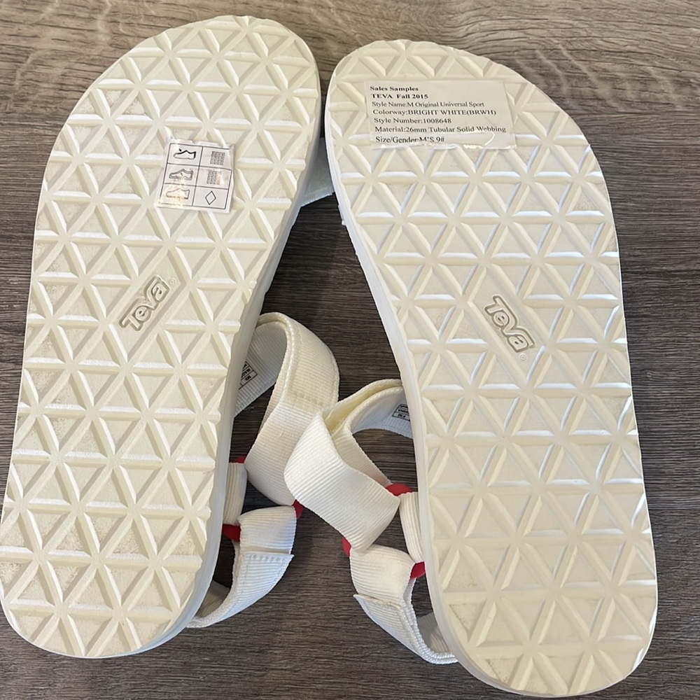NEW Mens TEVA ORIGINAL UNIVERSAL SPORT Bright White US Size 9 WATER STRAP SANDAL - Picture 5 of 5